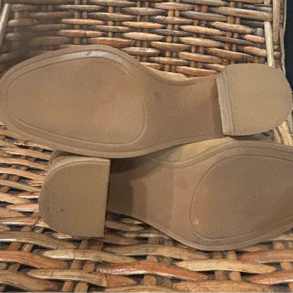 Lucky Brand Brown Suede Ankle Booties Ankle Boots Chunky Heels Shoes - Picture 10 of 12